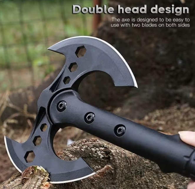 Hache tactique double tranchant