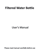 Gourde - Bouteille Filtrante d'Eau - 650 ml | Filtration Ultra-Fine 0,01 µm |