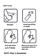 Gourde - Bouteille Filtrante d'Eau - 650 ml | Filtration Ultra-Fine 0,01 µm |