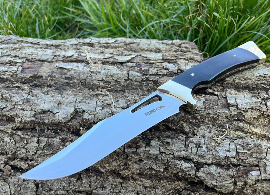 COUTEAU DROIT 25CM BOIS ET LAITON ETUI