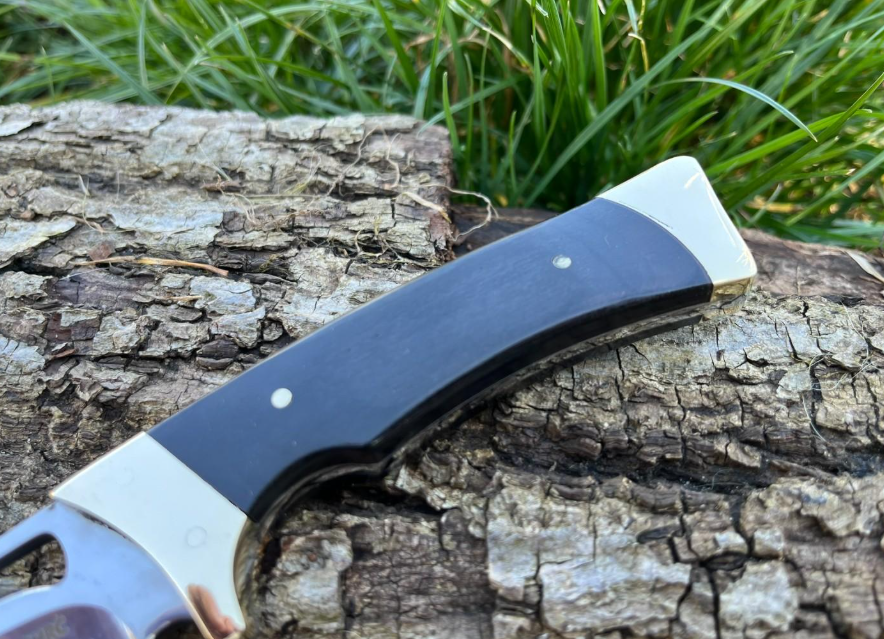COUTEAU DROIT 25CM BOIS ET LAITON ETUI
