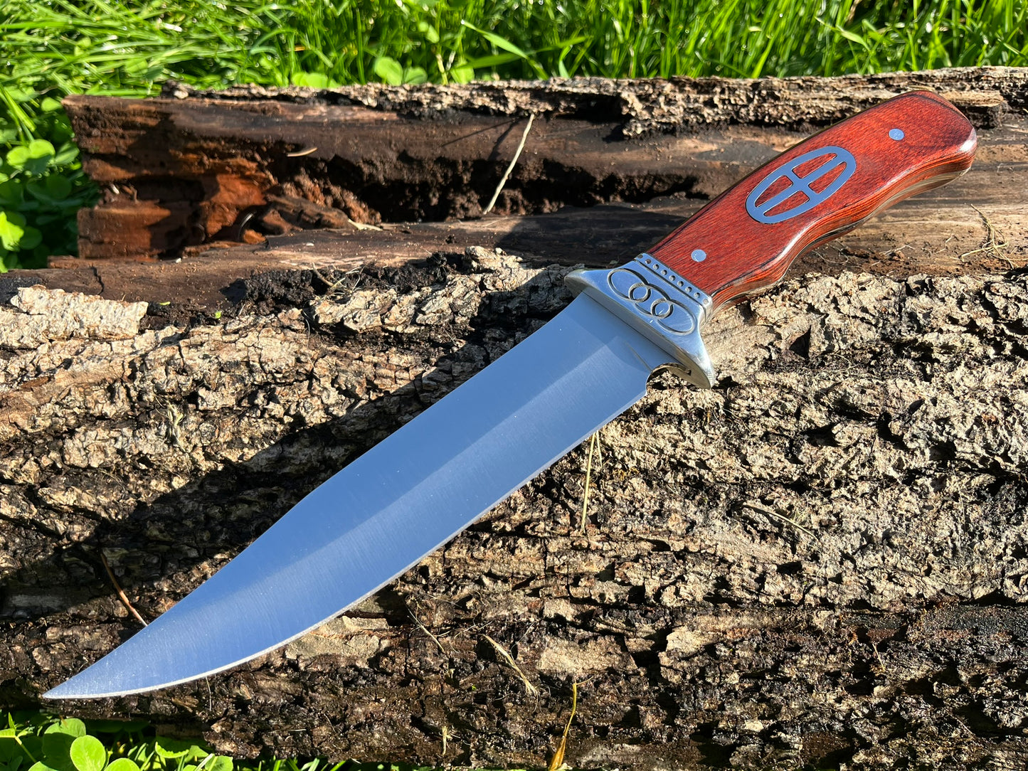Couteau Russe manche bois de rose orné