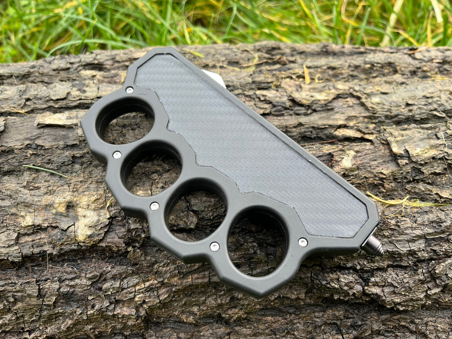 Couteau de Tranchée OTF Tout Acier – Lame Tanto et Manche Noir