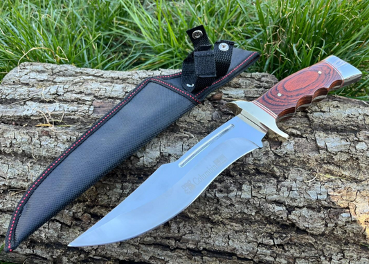 COUTEAU DROIT BOWIE 30CM GARDE LAITON