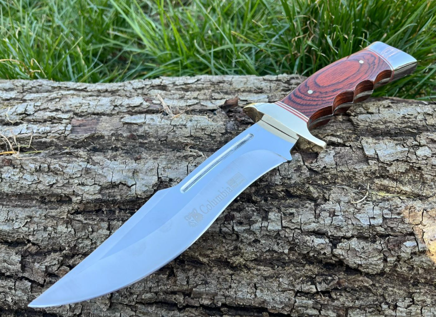 COUTEAU DROIT BOWIE 30CM GARDE LAITON