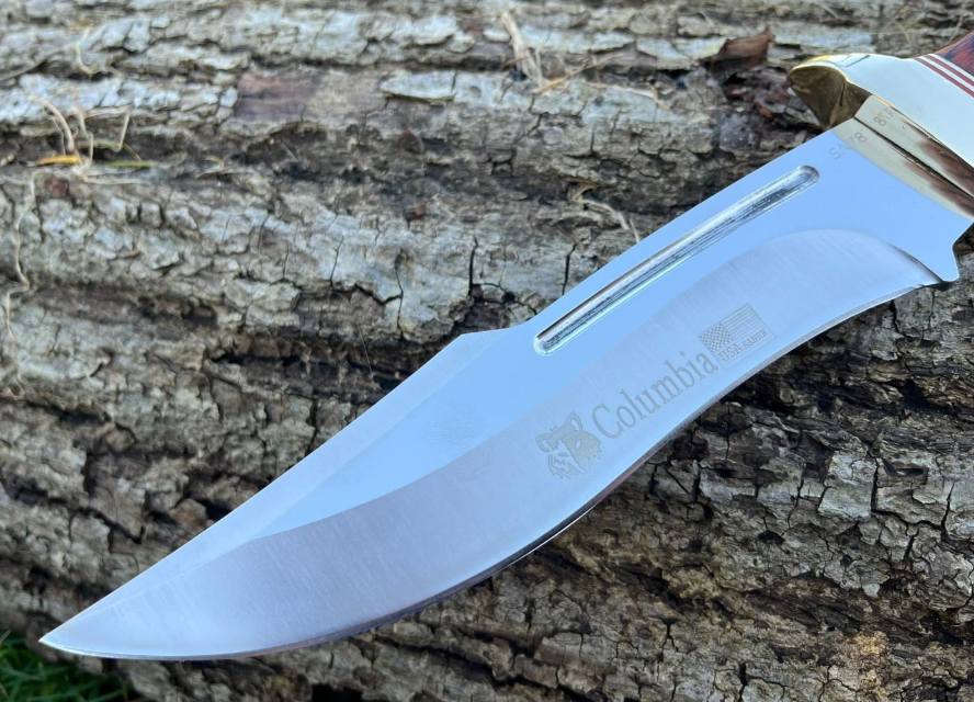 COUTEAU DROIT BOWIE 30CM GARDE LAITON