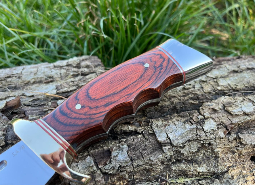 COUTEAU DROIT BOWIE 30CM GARDE LAITON