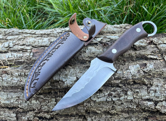 KARAMBIT 21.5CM LAME SCULPTEE ETUI CUIR