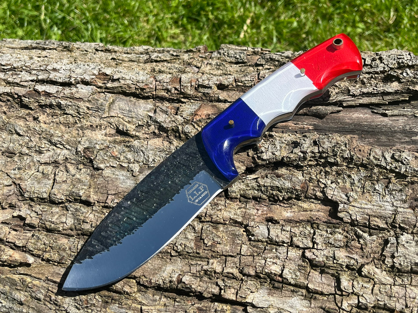 Couteau Bushcraft LLF 24,5cm acier D2 édition patriote