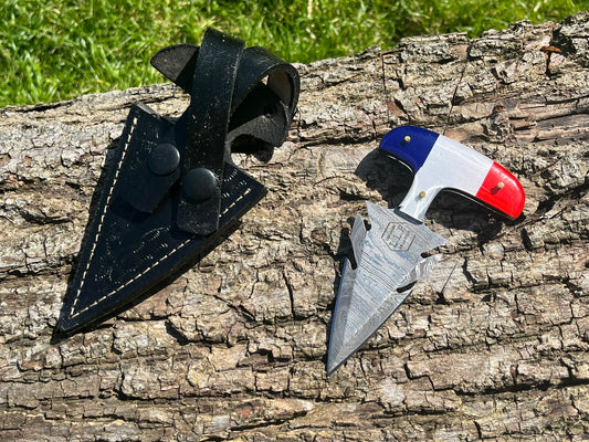 Pushdagger lame Damas 8,5cm forgée LLF édition patriote