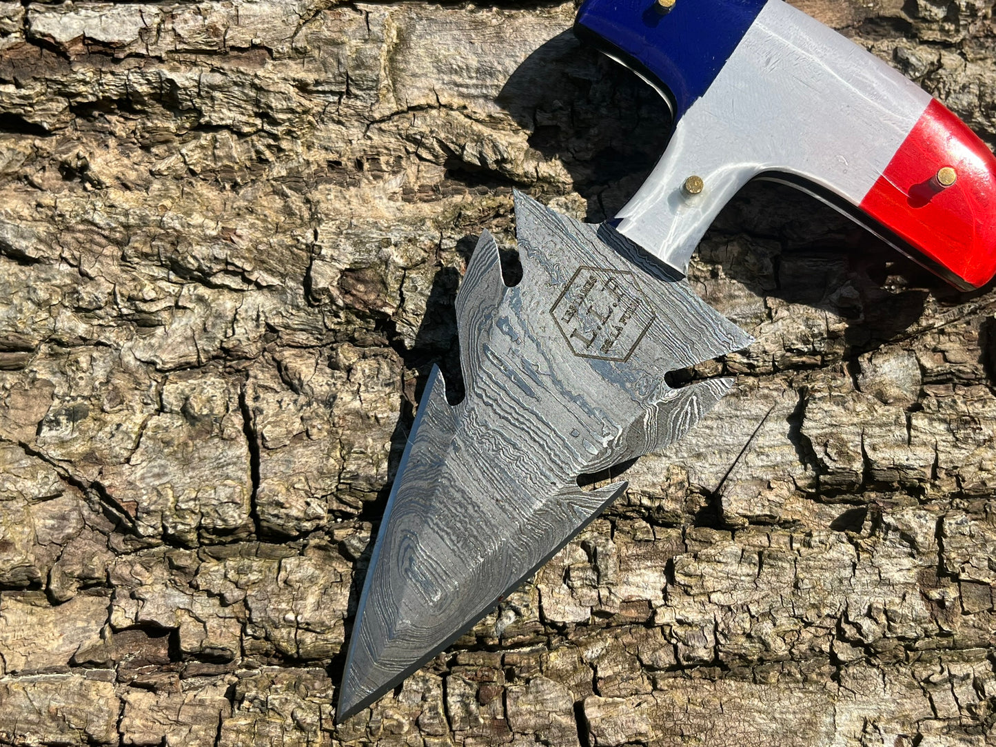 Pushdagger lame Damas 8,5cm forgée LLF édition patriote