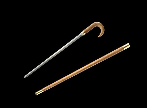 canne épée acier carbone
