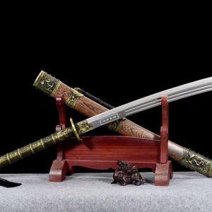 Katana acier manganèse lourd 108 cm – manche long 40 cm tranchant