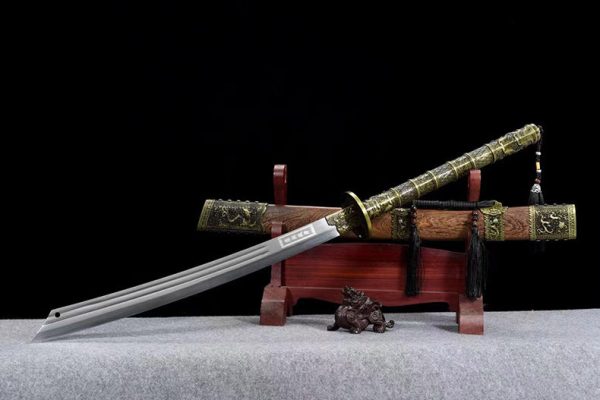 Katana acier manganèse lourd 108 cm – manche long 40 cm tranchant