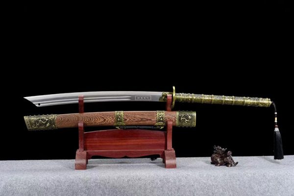 Katana acier manganèse lourd 108 cm – manche long 40 cm tranchant