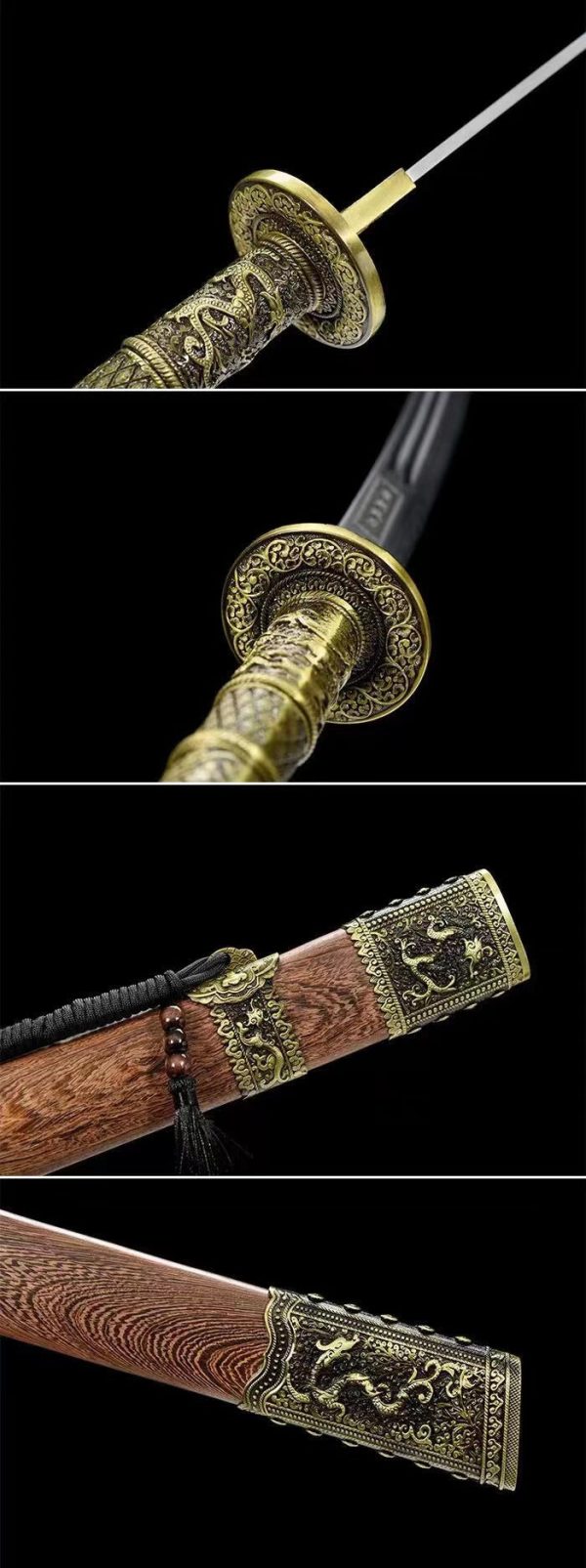 Katana acier manganèse lourd 108 cm – manche long 40 cm tranchant