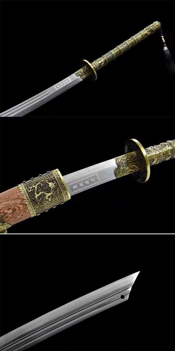 Katana acier manganèse lourd 108 cm – manche long 40 cm tranchant