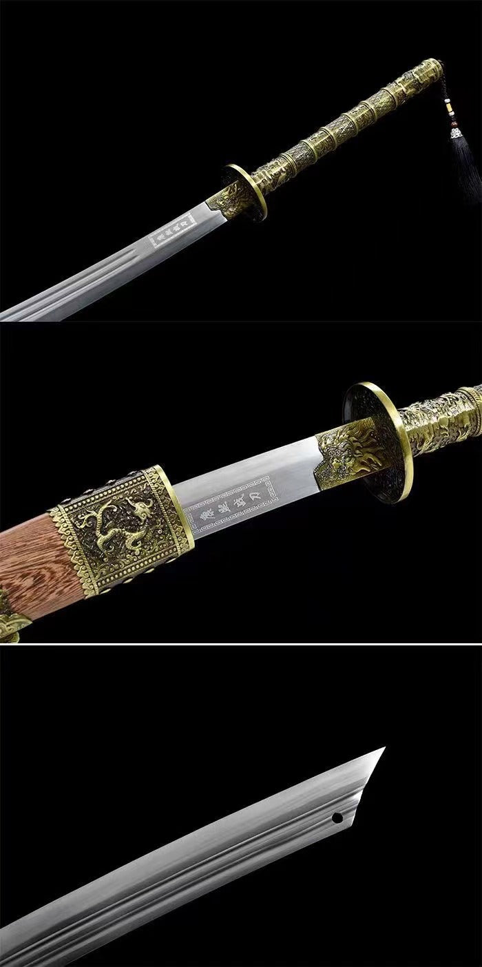 Katana acier manganèse lourd 108 cm – manche long 40 cm tranchant