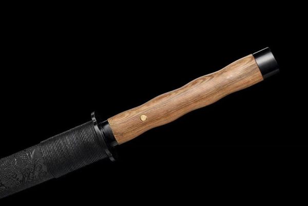 Katana acier manganèse prêt à affûter 110 cm – motifs imprimés