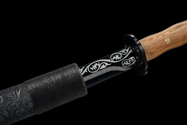 Katana acier manganèse prêt à affûter 110 cm – motifs imprimés