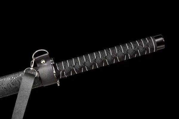 Katana acier manganèse forgé main 98 cm – tsuka traditionnelle