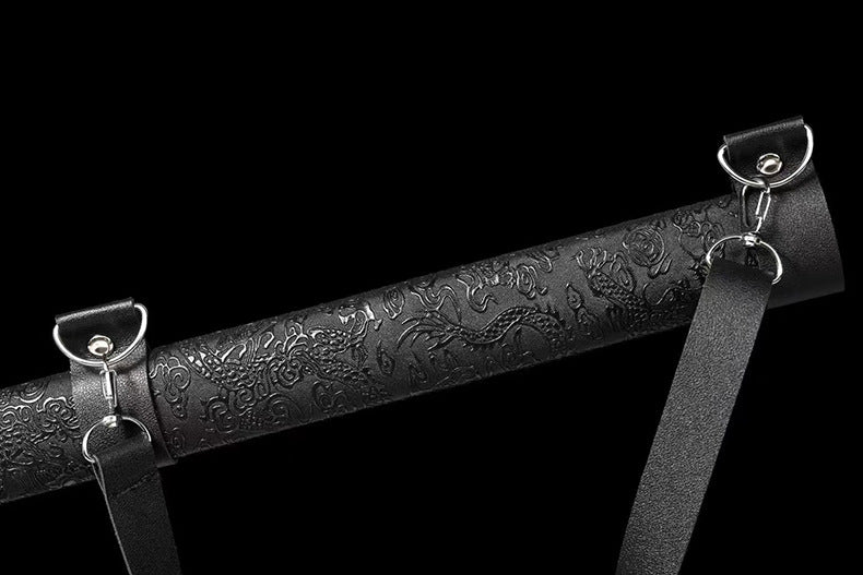 Katana acier manganèse forgé main 98 cm – tsuka traditionnelle