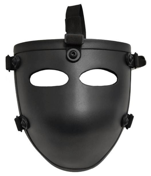 masque de protection NIJ IIIA compatible casque noir protection faciale balistique ajustable