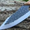 couteau de découpe 30 cm lame martelée noire full tang