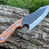 couteau de découpe 30 cm lame martelée noire full tang