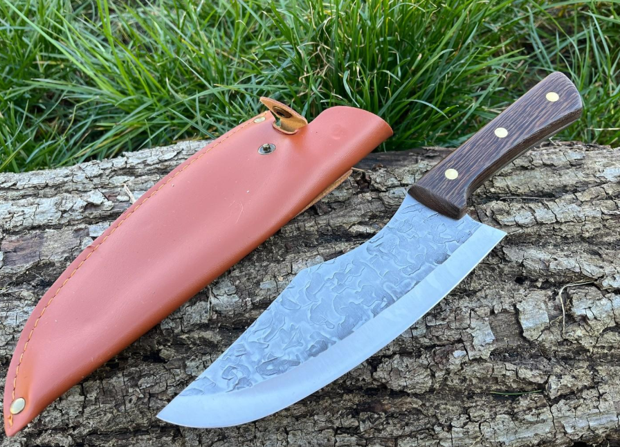 Captured_ecran2025-10-06101912 couteau de decoupe 29 cm acier 440 lame 20 cm martelee full tang etui cuir