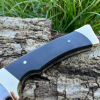 COUTEAU DROIT 25CM BOIS ET LAITON ETUI