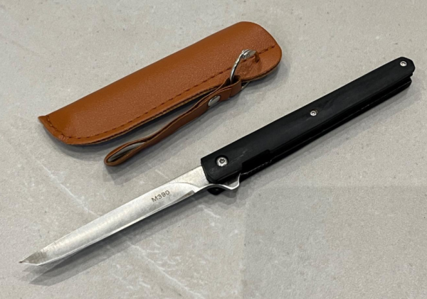 Stiletto M390 manche bois noir - Ouverture assistée