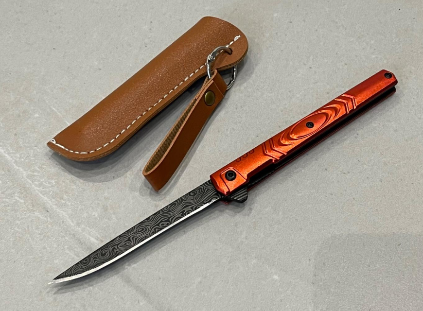Couteau pliant Stiletto M390 ouverture assistée rouge