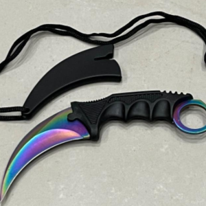 karambit polychrome acier inox manche ABS 19 cm vue principale
