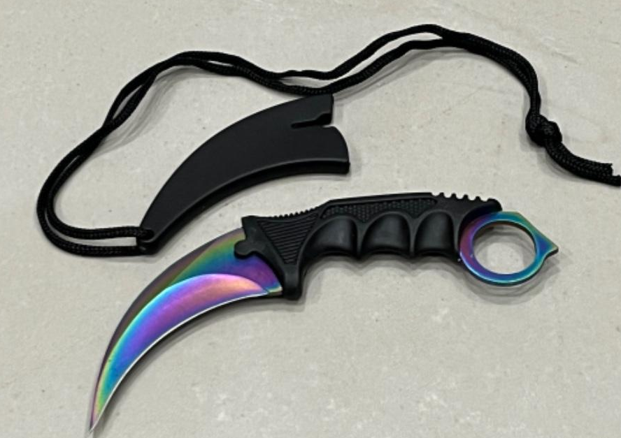 Captured_ecran2025-10-13152312 karambit polychrome acier inox manche ABS 19 cm vue principale