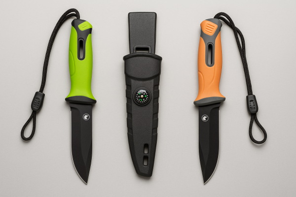 couteau de survie pêche acier 440 fourreau kydex vue principale