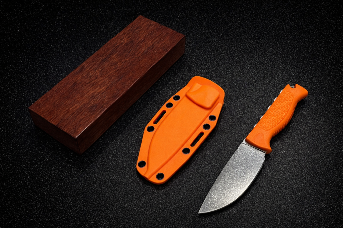 ChatGPTImage12janv.2026_17_58_31 Couteau Bushcraft Compact CPM-S30V manche orange