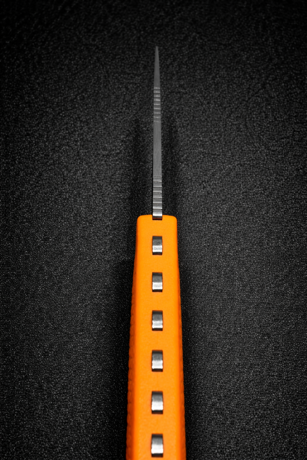 Couteau Bushcraft Compact CPM-S30V – Manche Orange Santoprene