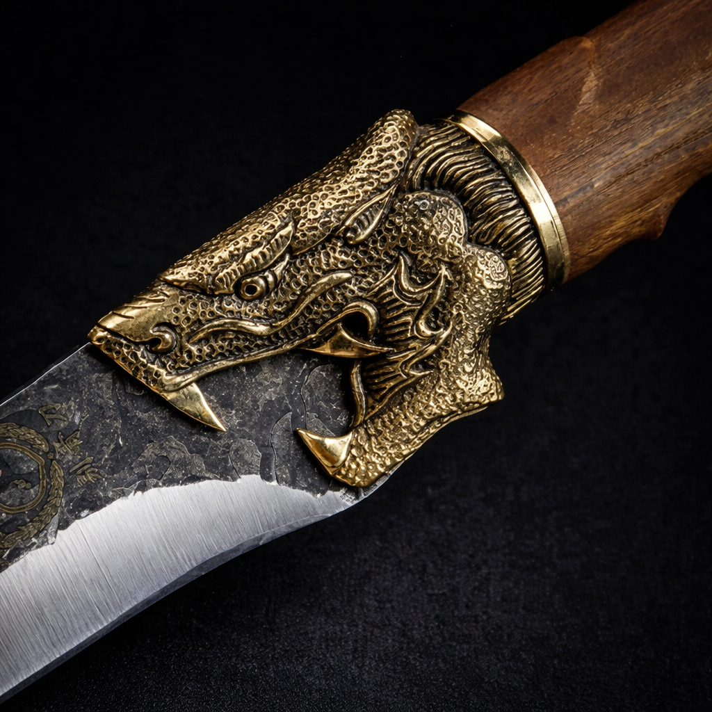 Couteau Viking Jörmungandr fait à la main