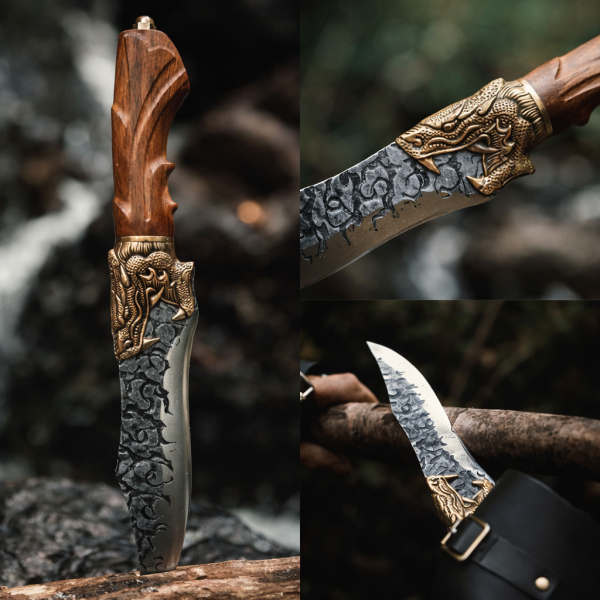 Couteau Viking Jörmungandr fait à la main
