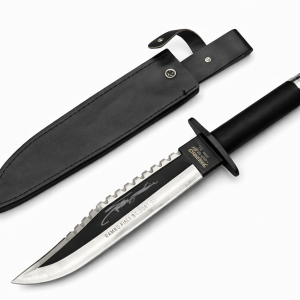 couteau Rambo II First Blood Part II réplique collection lame dentelée kit survie manche étui LLF vue principale