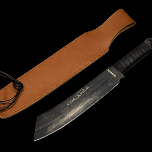 couteau Rambo IV machette reproduction acier carbone monobloc poignée cuir étui cuir vue principale