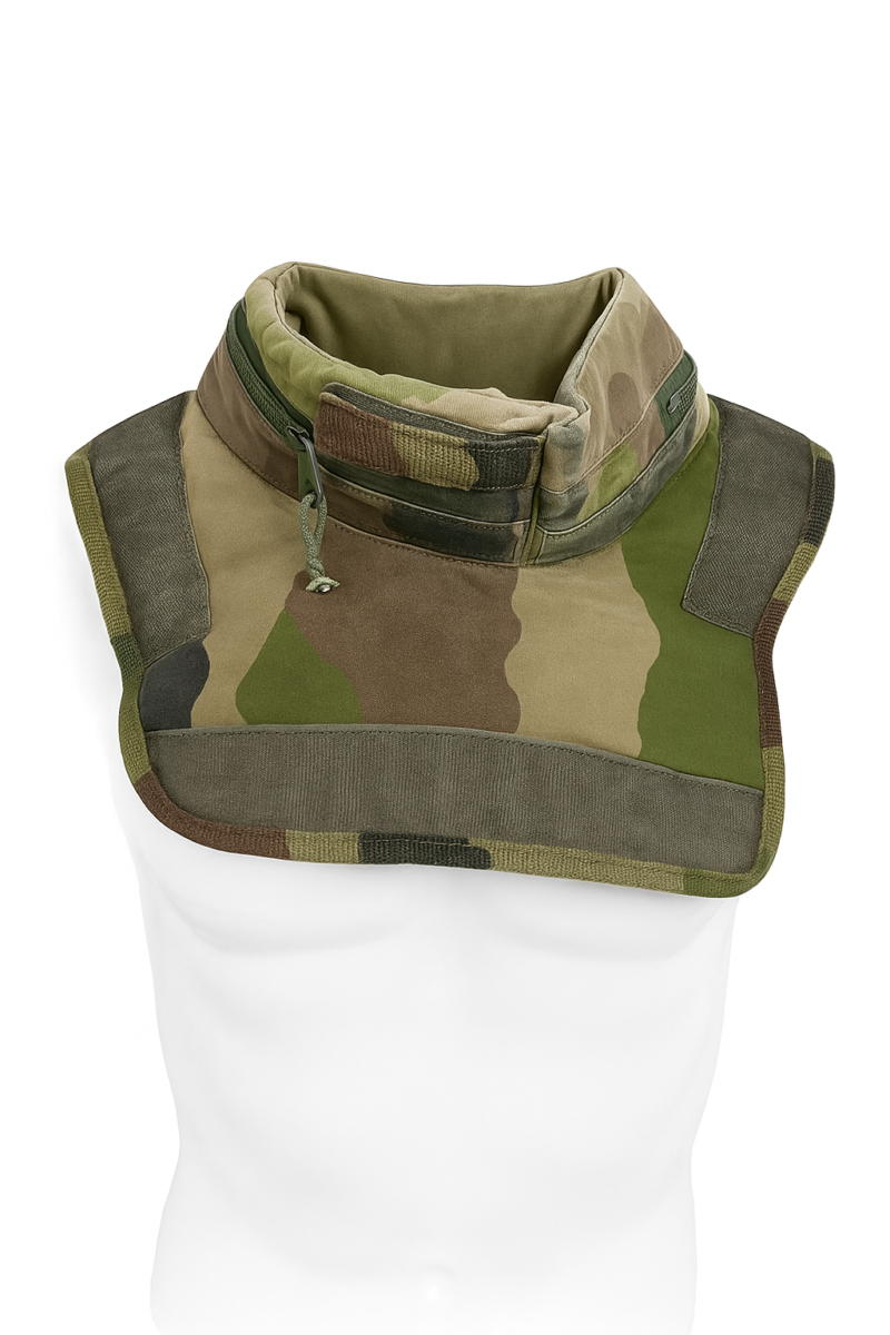 tour de cou de protection Kevlar NIJ 3A vert olive vue principale