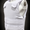 Gilet pare-balles blanc port invisible NIJ IIIA vue trois-quarts