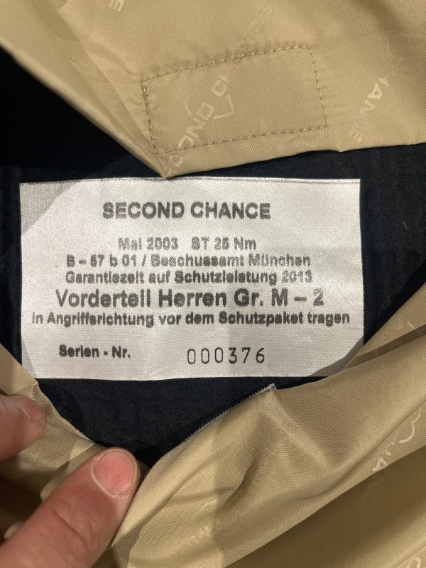 Gilet de protection Second Chance - Kevlar SK1 - port discret
