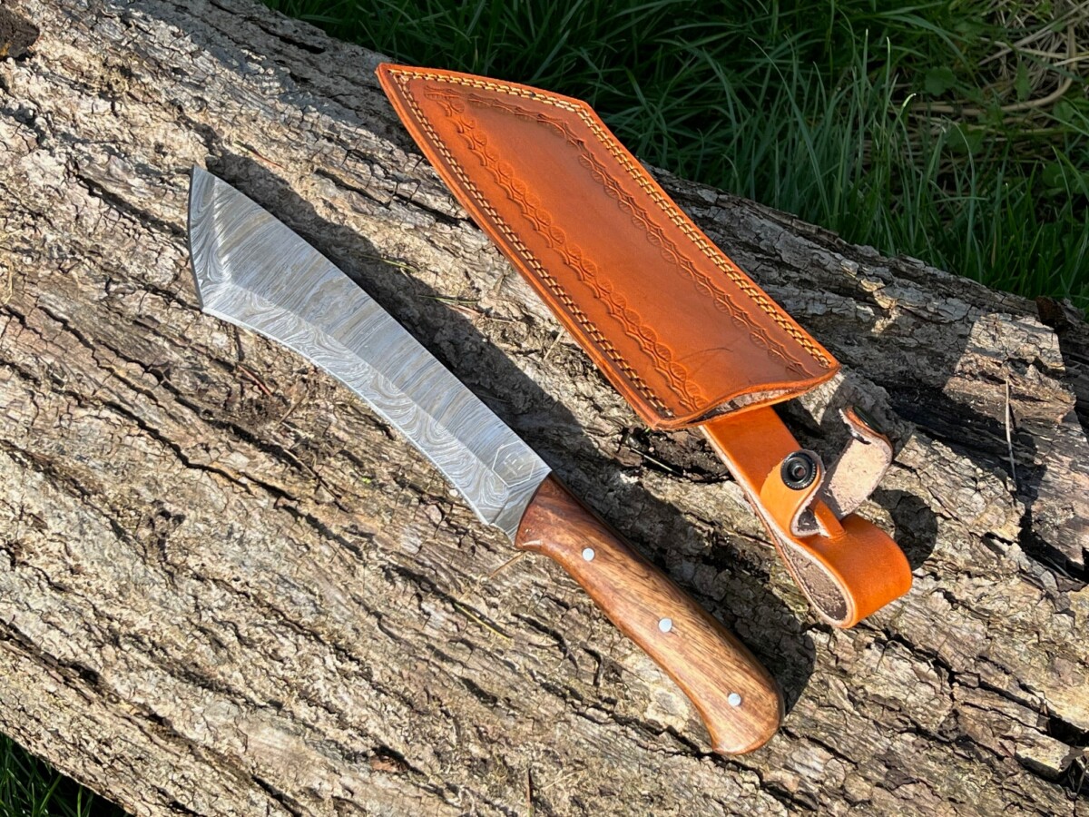 IMG_0332 Couteau machette damas forgé LLF 33cm