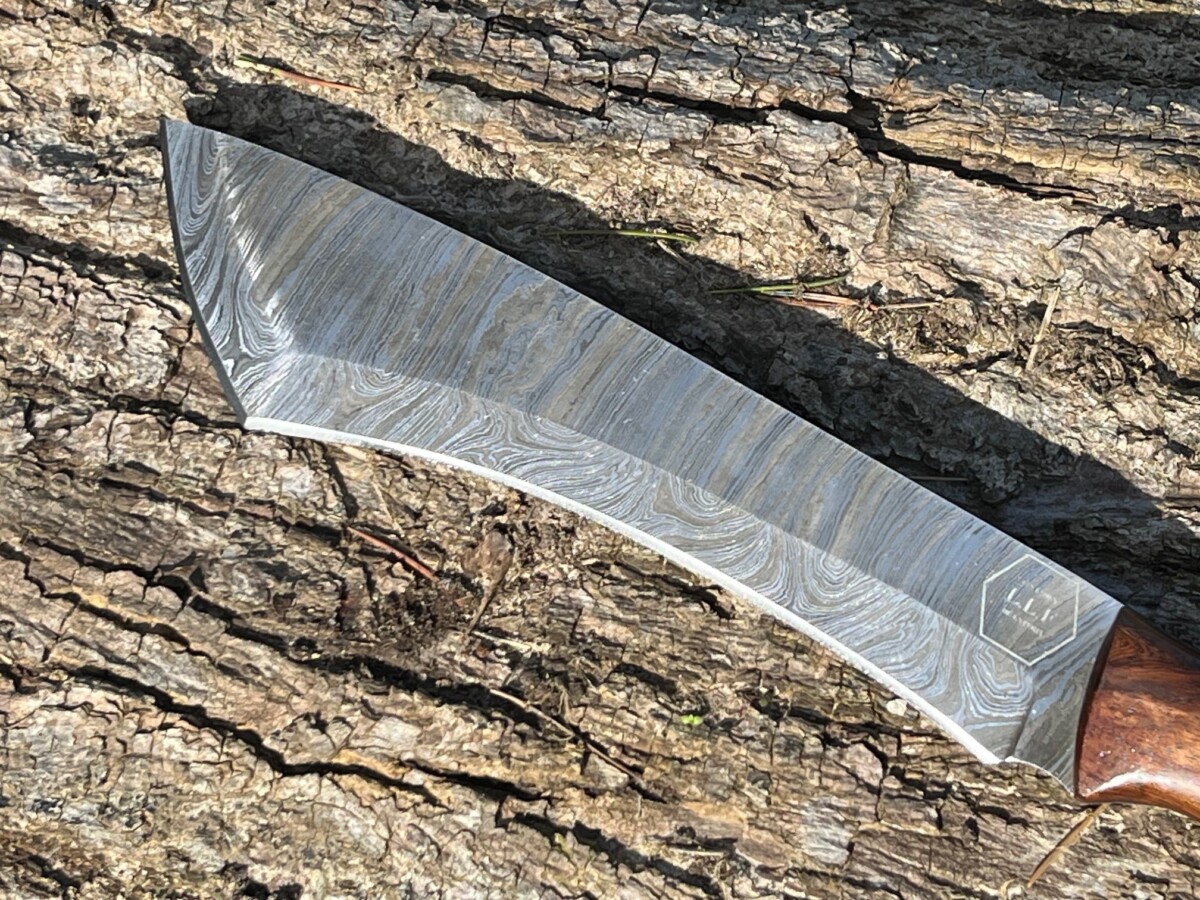 IMG_0335 Couteau machette damas forgé LLF 33cm
