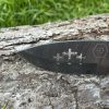 Couteau patrimoine GOLGOTHA damas forgé LLF corne de bélier 20cm