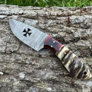 couteau patrimoine TEMPLIER damas forgé LLF corne de bélier 20cm vue principale
