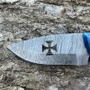 Couteau patrimoine TEMPLIER damas forgé LLF corne de bélier 20cm